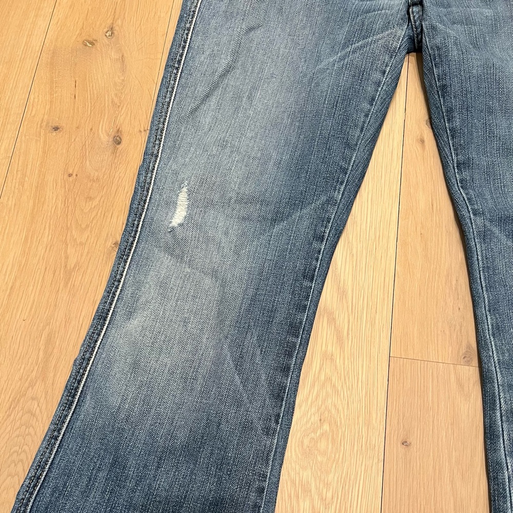 7 For All Mankind 7FAM "A" Pocket Bootcut Wide Flare Leg Jeans Blue Size 30 - Picture 6 of 16